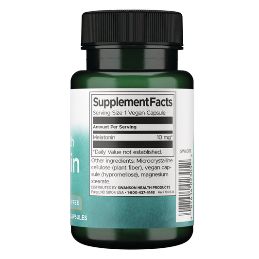 Swanson Dietary Supplements Triple Strength Melatonin 10 Mg Capsule 60Ct